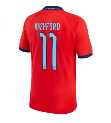 England Marcus Rashford #11 Replika Udebanetrøje VM 2022 Kortærmet